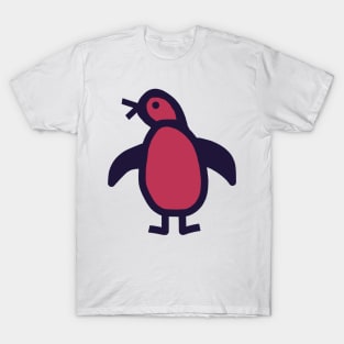 Cute Penguin Viva Magenta Color of the Year 2023 T-Shirt